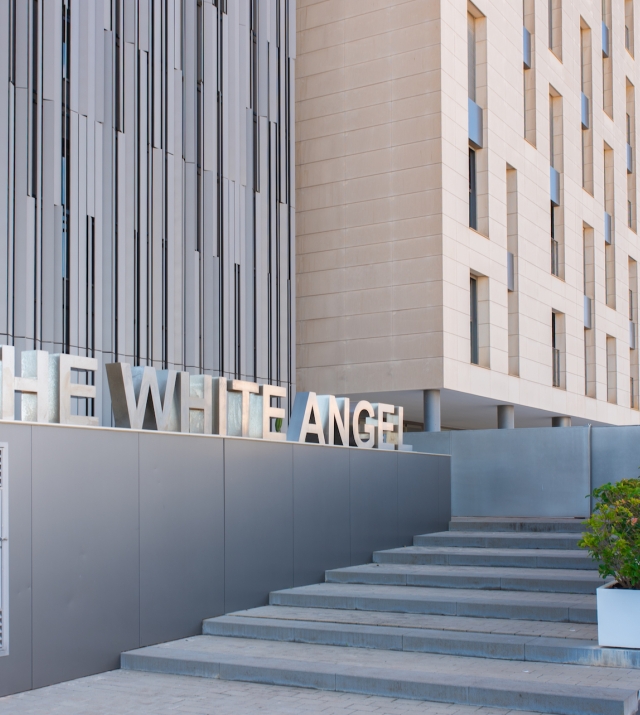 Resa Estates apartment for sale in Ibiza marina botafoch modern entrance.jpg